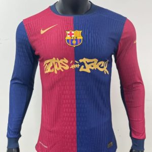 FC Barcelona Home Travis Scott Full Sleeve Player Version Jersey 25/26